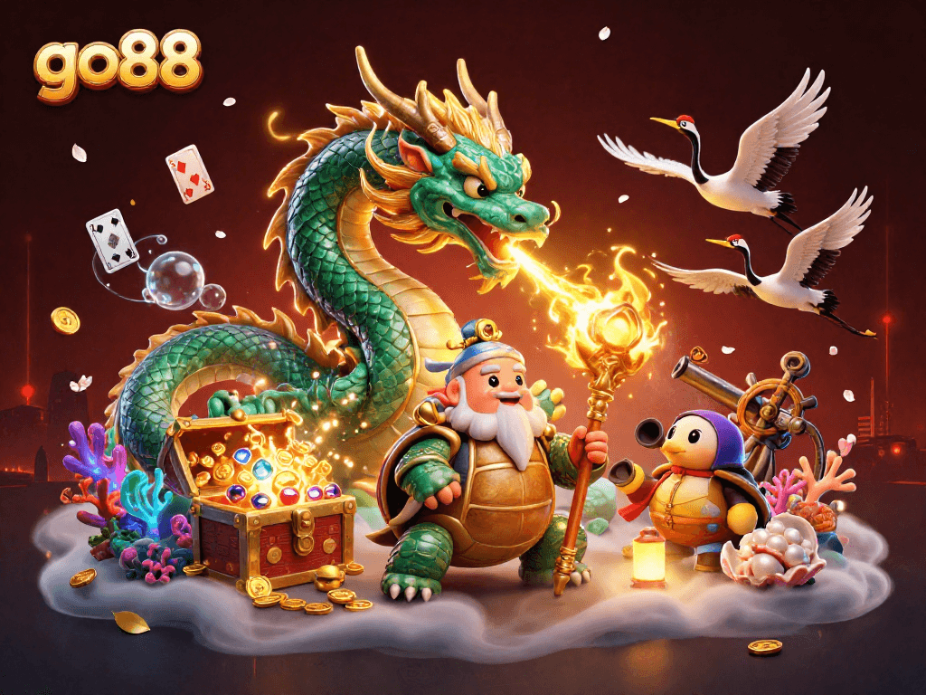 Engage with go88's vibrant casino adventure featuring mystical characters and treasures.