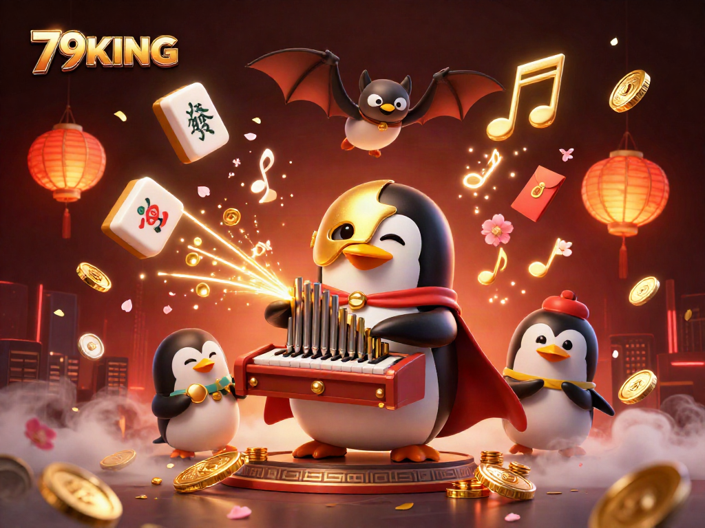Experience the thrill of 79KING with a captivating casino-themed illustration showcasing dynamic characters and symbols.