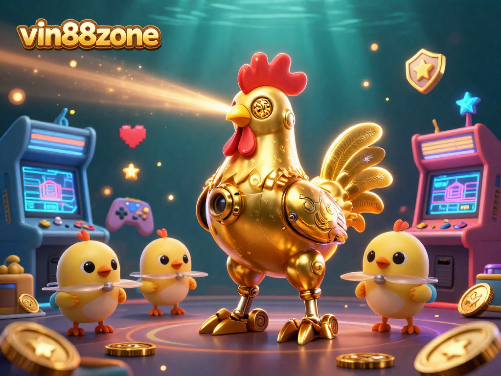 Experience thrilling gameplay at vin88zone with vibrant 3D characters and dynamic casino elements.