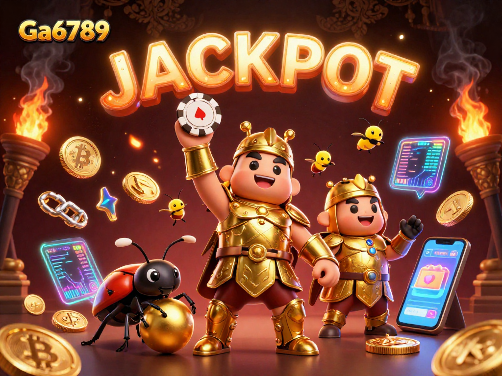 Engage in exciting gameplay at Ga6789 with a victorious beetle and dynamic casino elements!