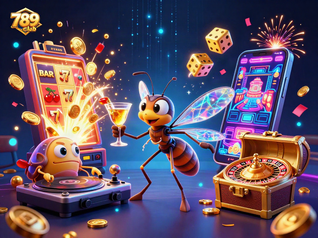 Experience thrilling gameplay at 789club with colorful slot machines and lively casino elements.