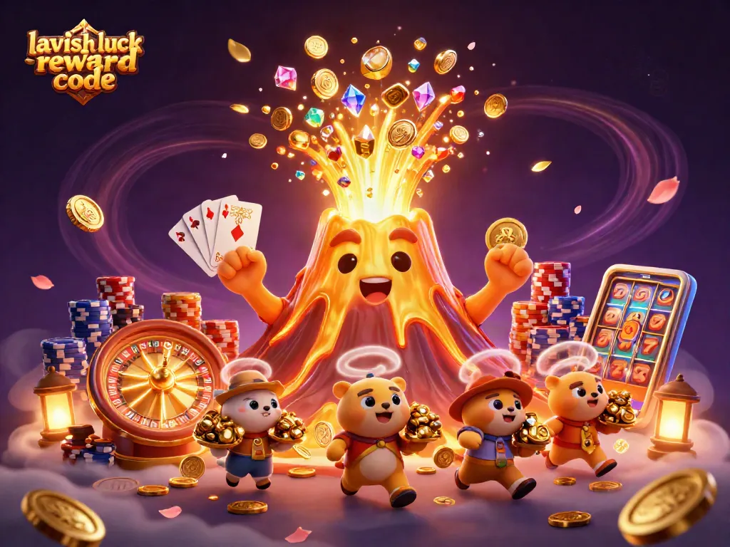 Claim your lavish luck reward code while enjoying fun gaming with vibrant golden coins and treasures.
