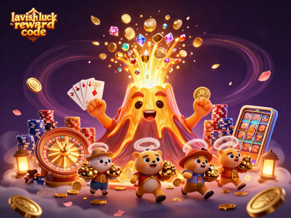 Claim your lavish luck reward code while enjoying fun gaming with vibrant golden coins and treasures.