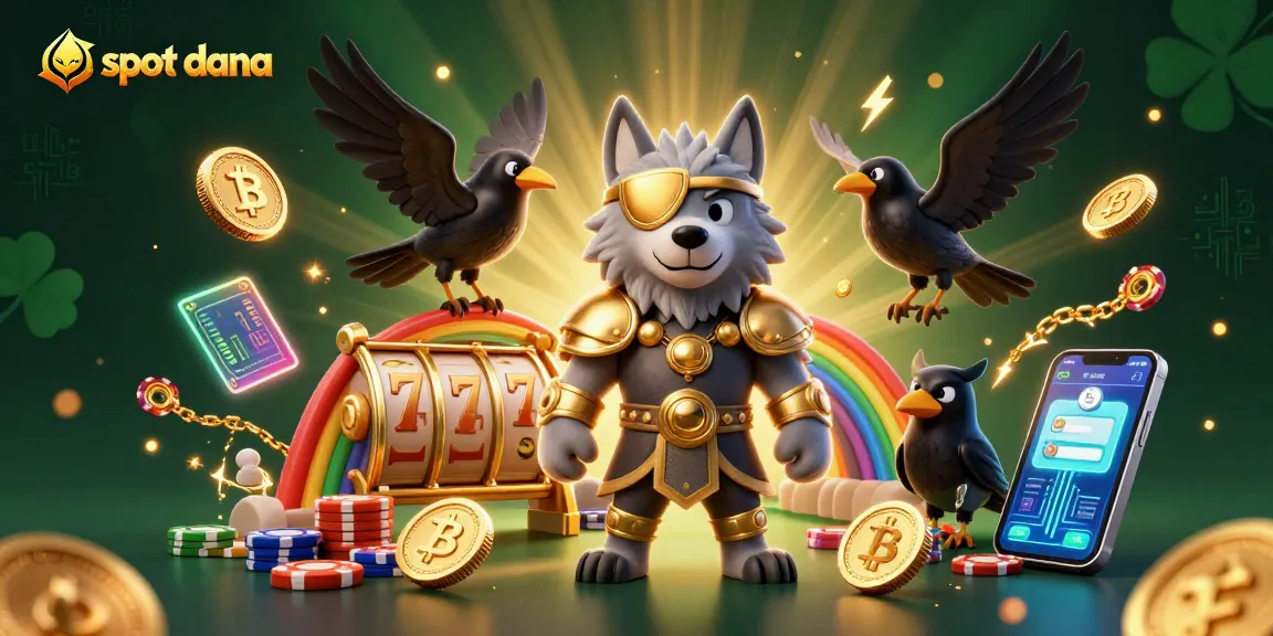 Play exciting slot dana games amidst dazzling casino elements and mythological figures.
