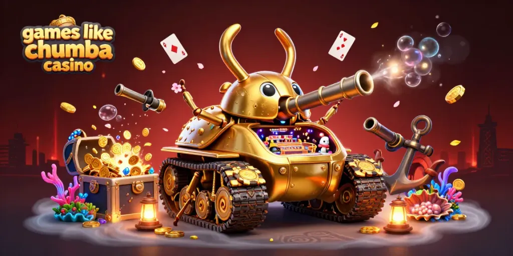 Play exciting games like chumba casino with this vibrant, detailed casino scene!