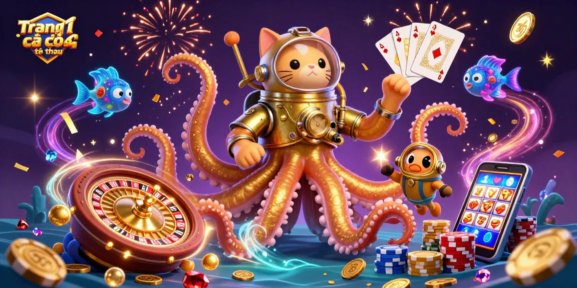 Experience Trang cá cược thể thao with a vibrant 3D underwater casino scene full of excitement and treasure.