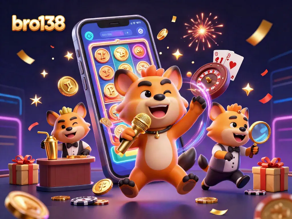 Experience the lively atmosphere of bro138 with hyenas running a comedy casino filled with excitement and games.
