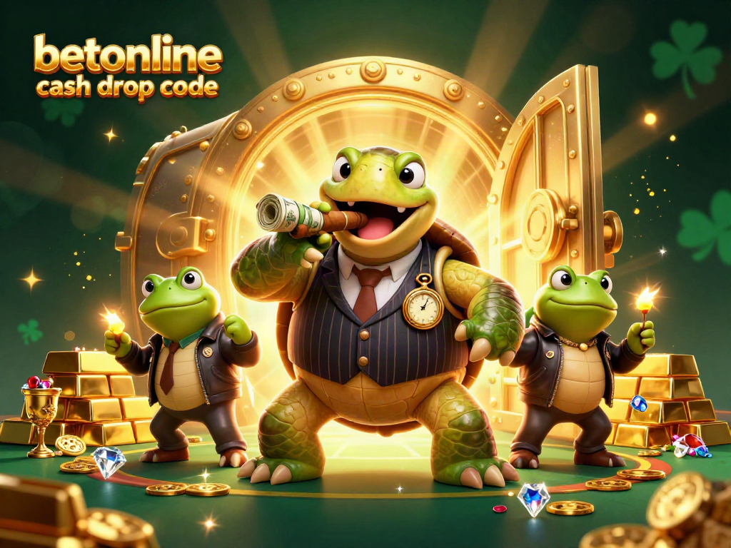 Engage with the betonline cash drop code in this vibrant, detailed casino-themed illustration.