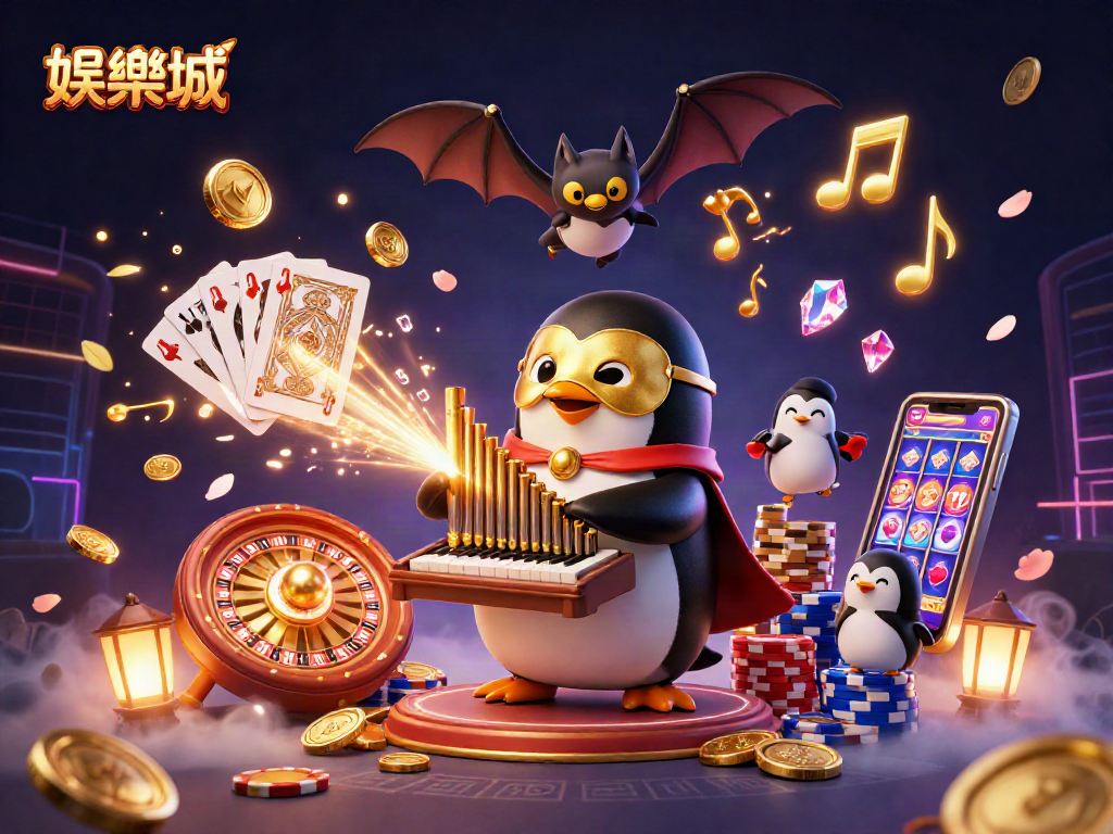 娱乐场庞大的游戏场景中,虚幻的角色与金色奖金闪耀。