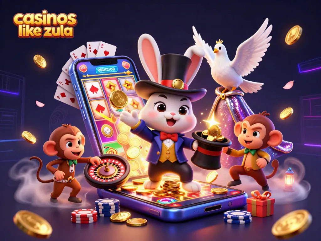 Experience casinos like zula with exciting promotions and vibrant gaming illustrations.