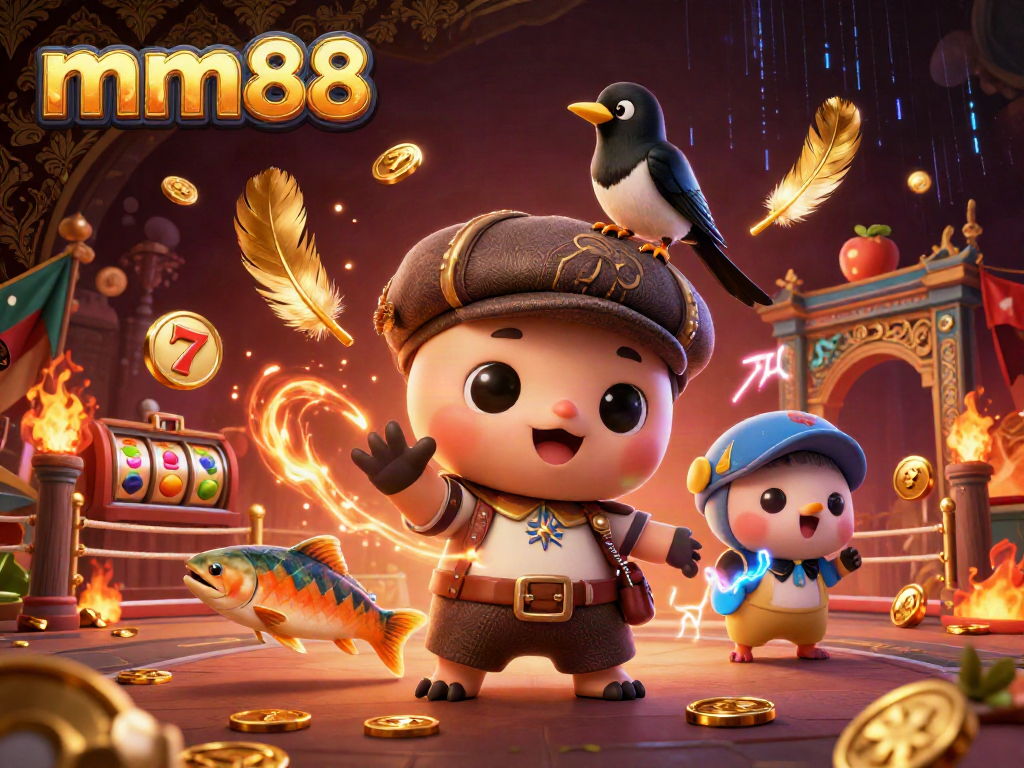 Feel the excitement with mm88 as you spin reels filled with slots, gold coins, and vibrant symbols!