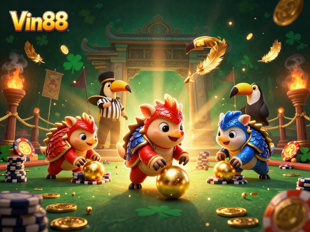 Experience thrilling gameplay with Vin88's exciting pangolin champions and poker chips