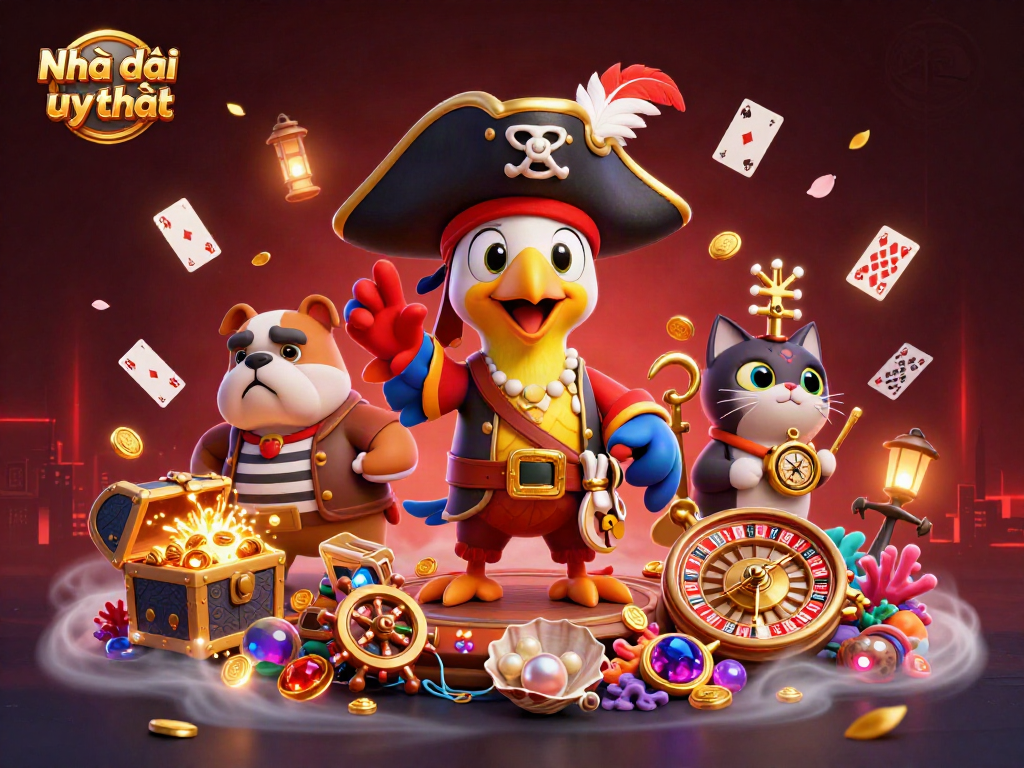 Engage with Nhà cái uy tín for thrilling gameplay with pirate-themed characters and casino elements
