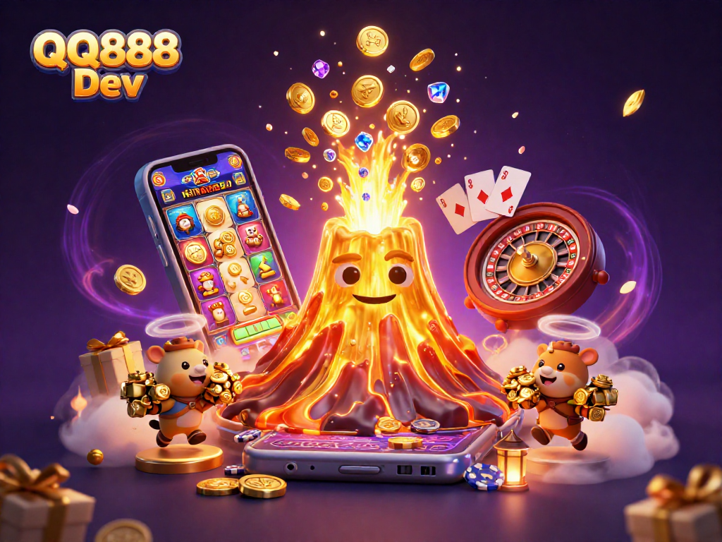 Experience thrilling wins at QQ888 Dev, where animated gold erupts alongside charming explorer animals.