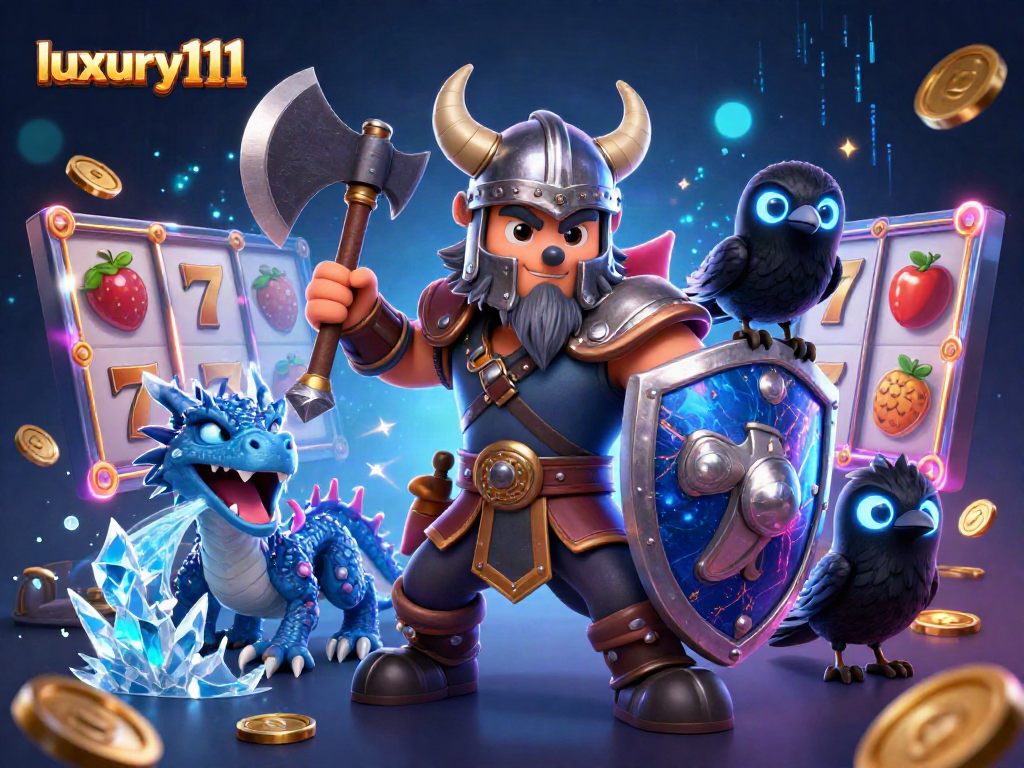 Engage with luxury111 while spinning thrilling slot machines with Viking warrior and dragon allies.