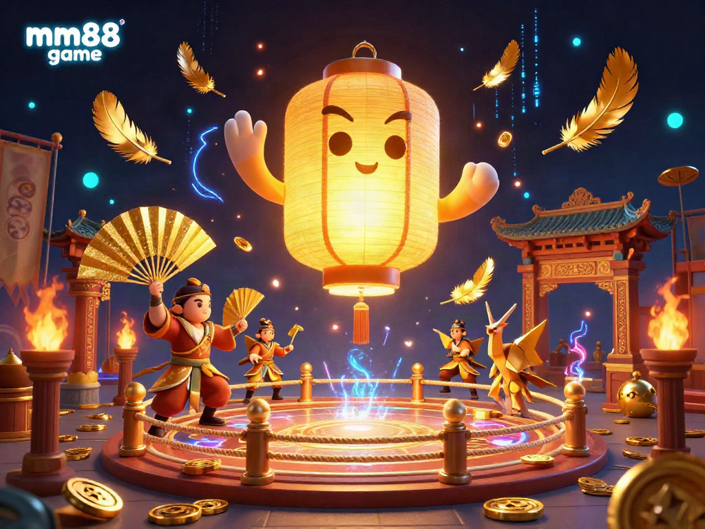 Experience thrilling moments at mm88 game with illuminated spirits and golden casino vibes.