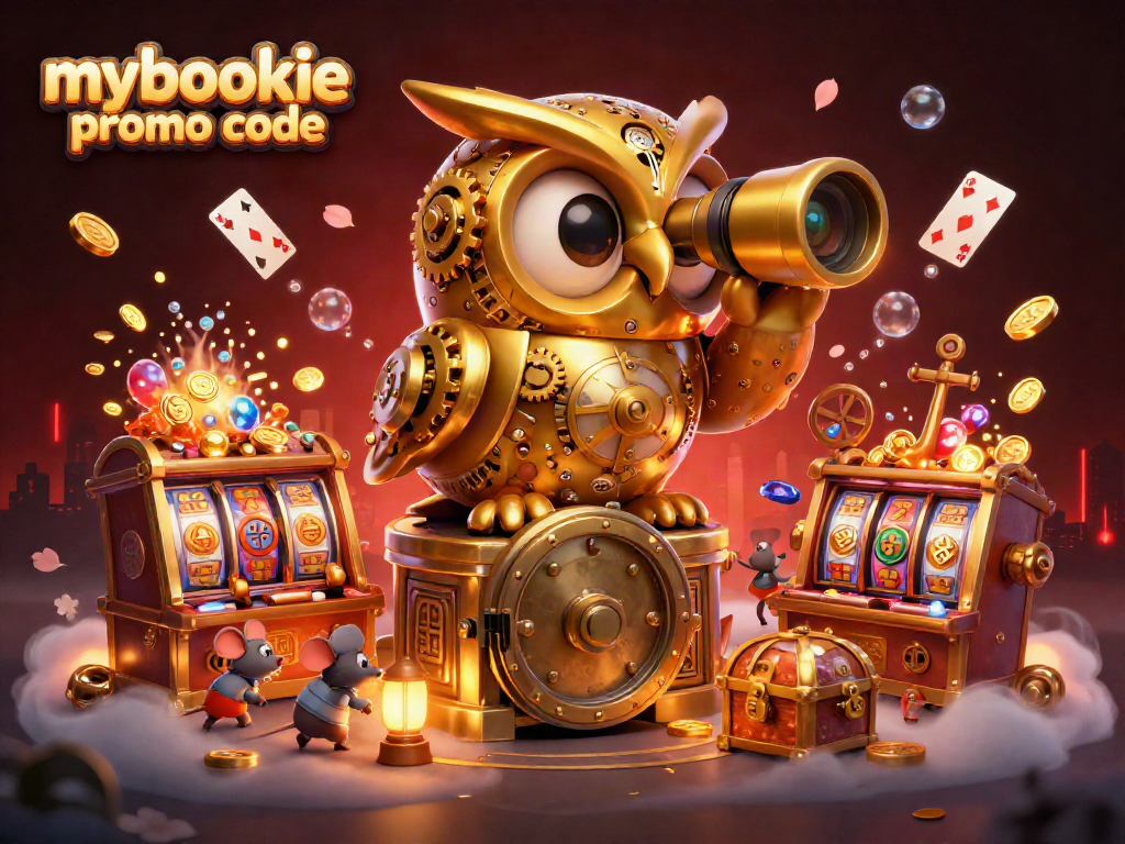 Engage with the MyBookie promo code and embark on a thrilling casino adventure featuring vibrant 3D elements.