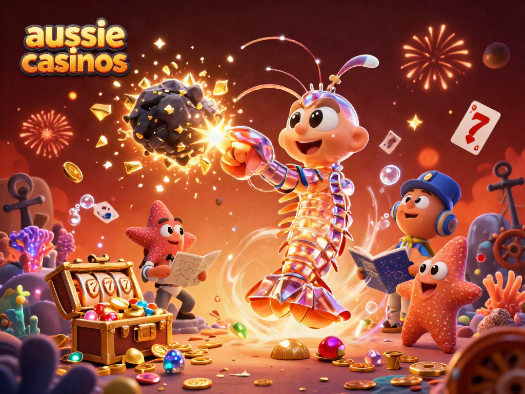Experience exhilarating gameplay at aussie online casinos with vibrant galactic characters battling for treasures.