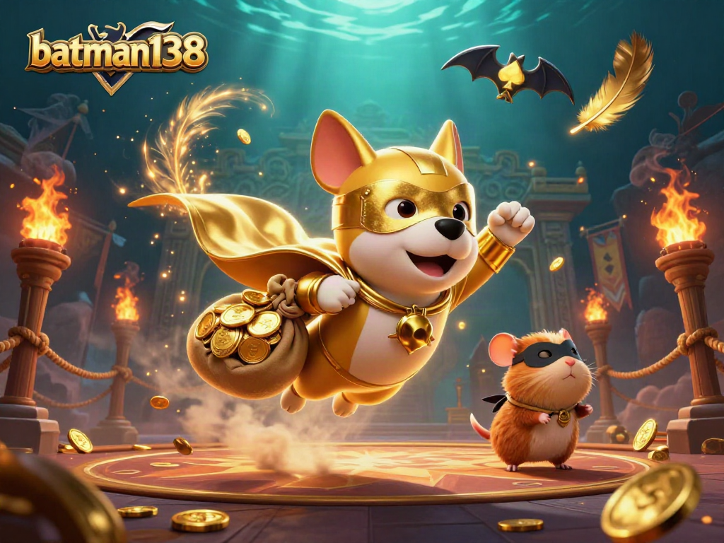 Engage with batman138 for thrilling casino adventures featuring a superhero dog and vibrant gaming elements.